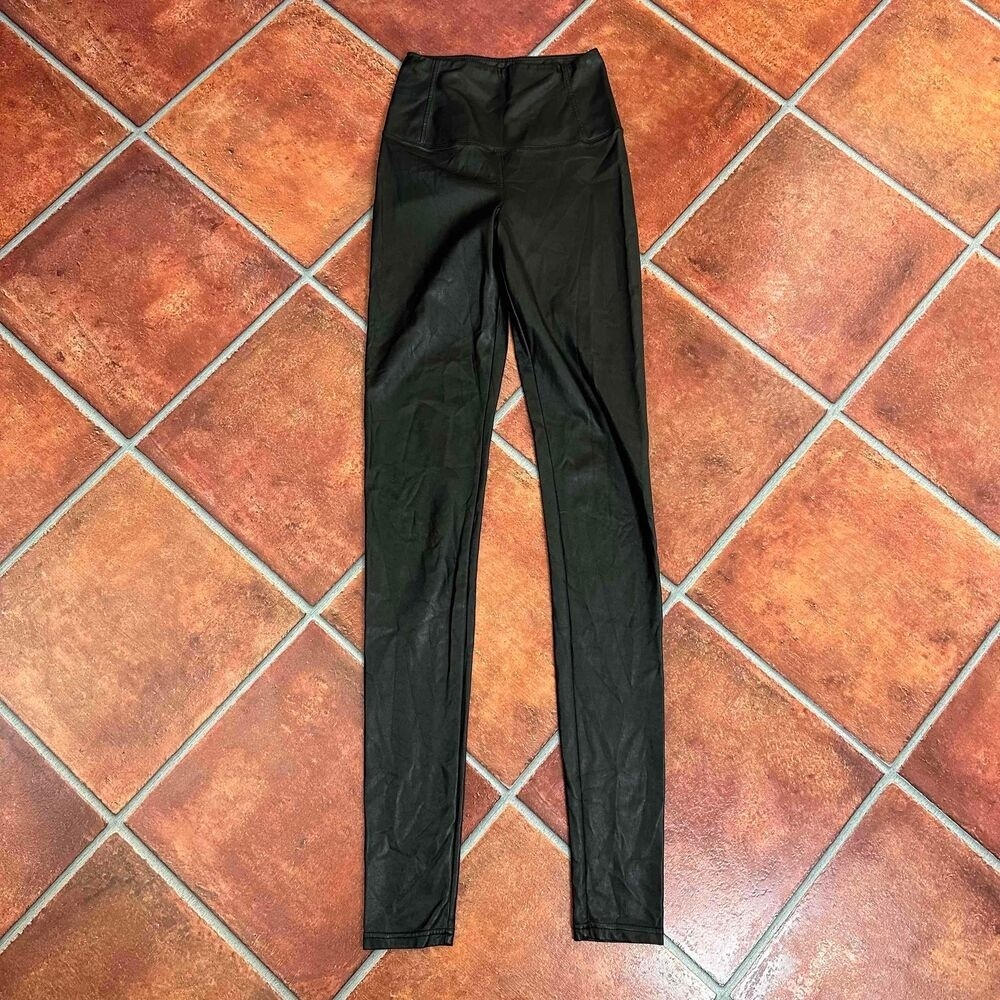 Wilfred Free Black Faux Leather High Waisted Leggings Size XS